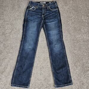 Ariat Jeans Women's Size 27 S Blue Rebar Perfect Rise Straight Riveter Work